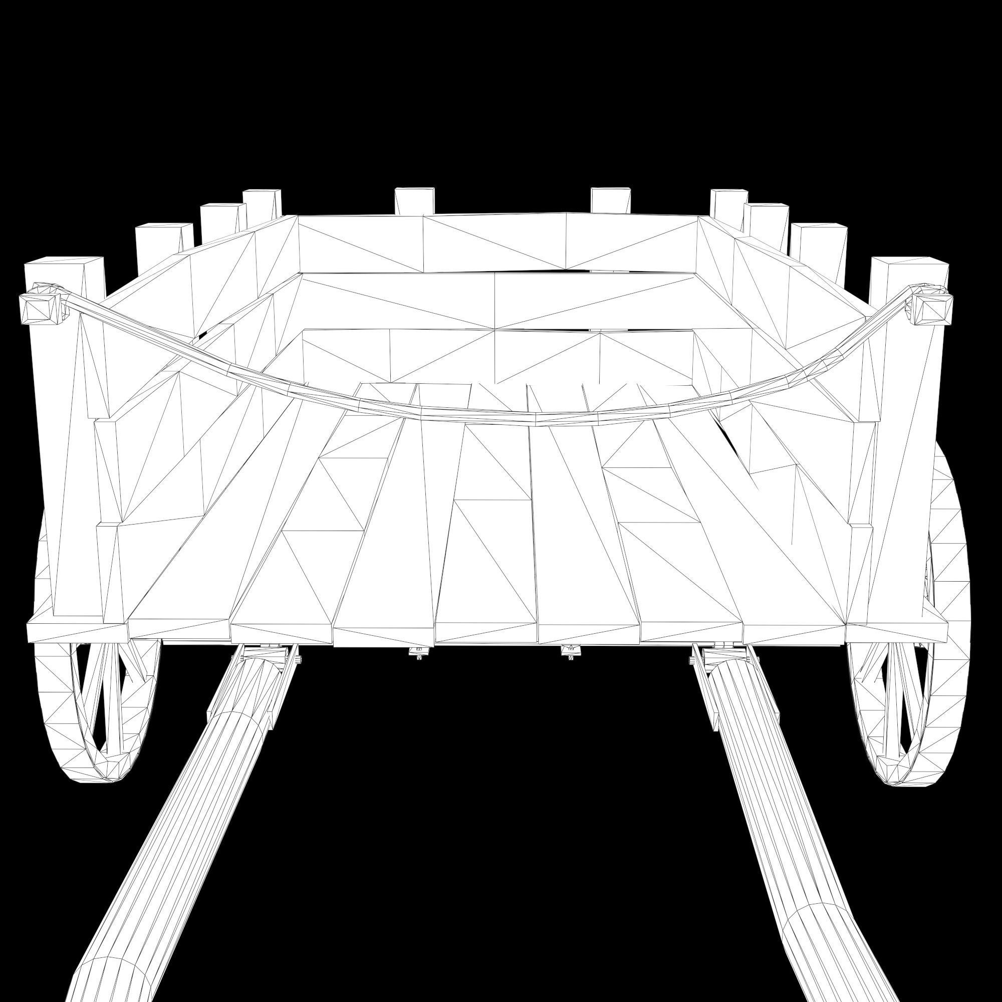 Low-poly 3D model of cart Low-poly 3D model_15