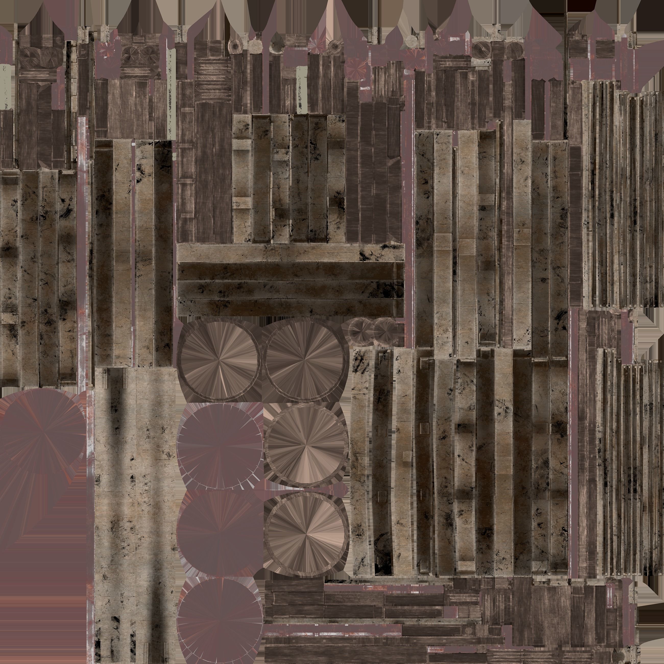 Low-poly 3D model of cart Low-poly 3D model_16