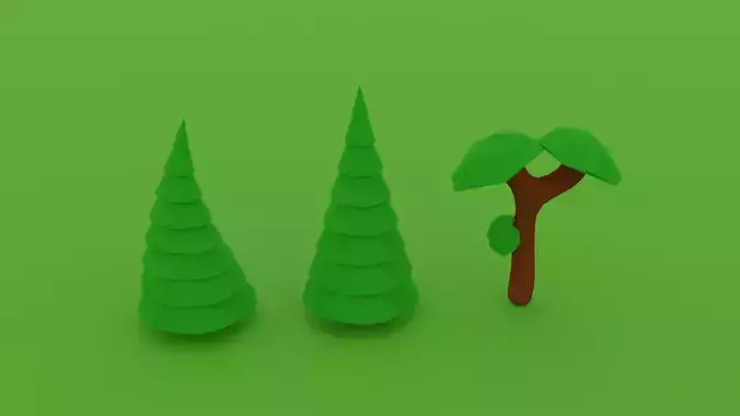 Low poly tree pack