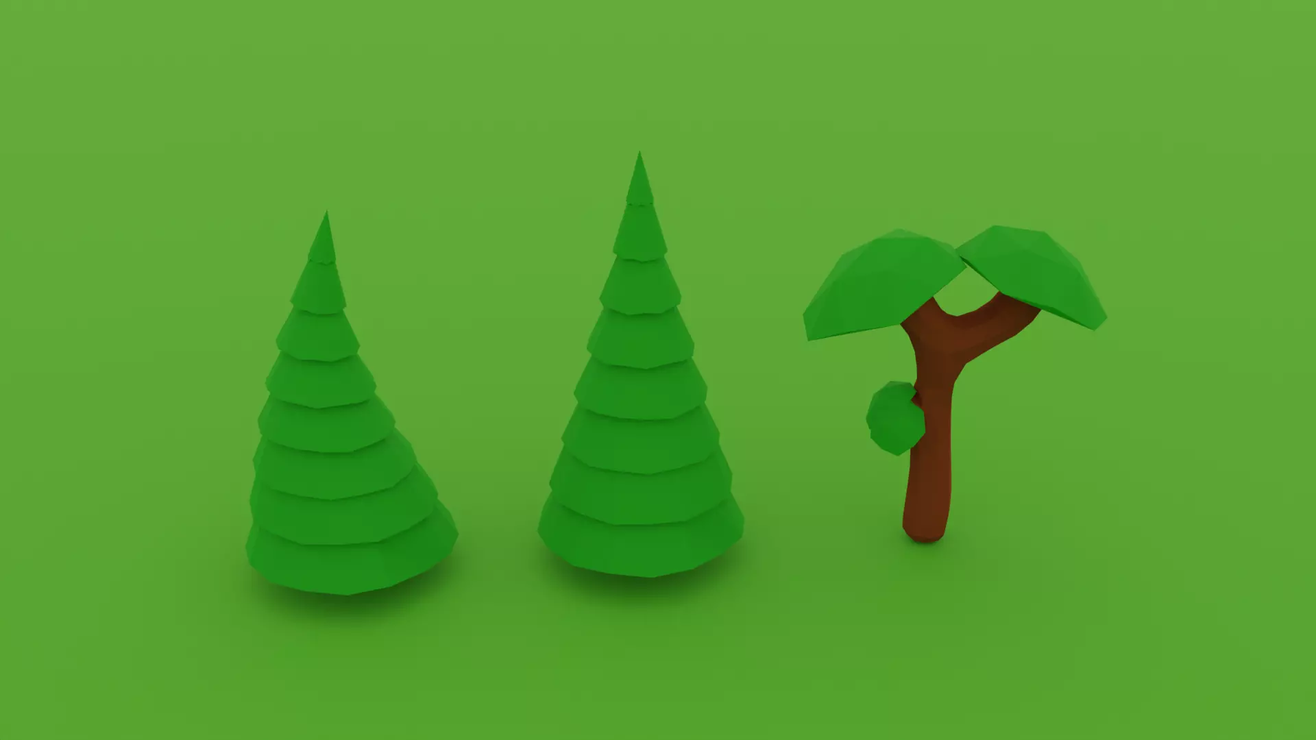 Low poly tree pack Low-poly 3D model_0