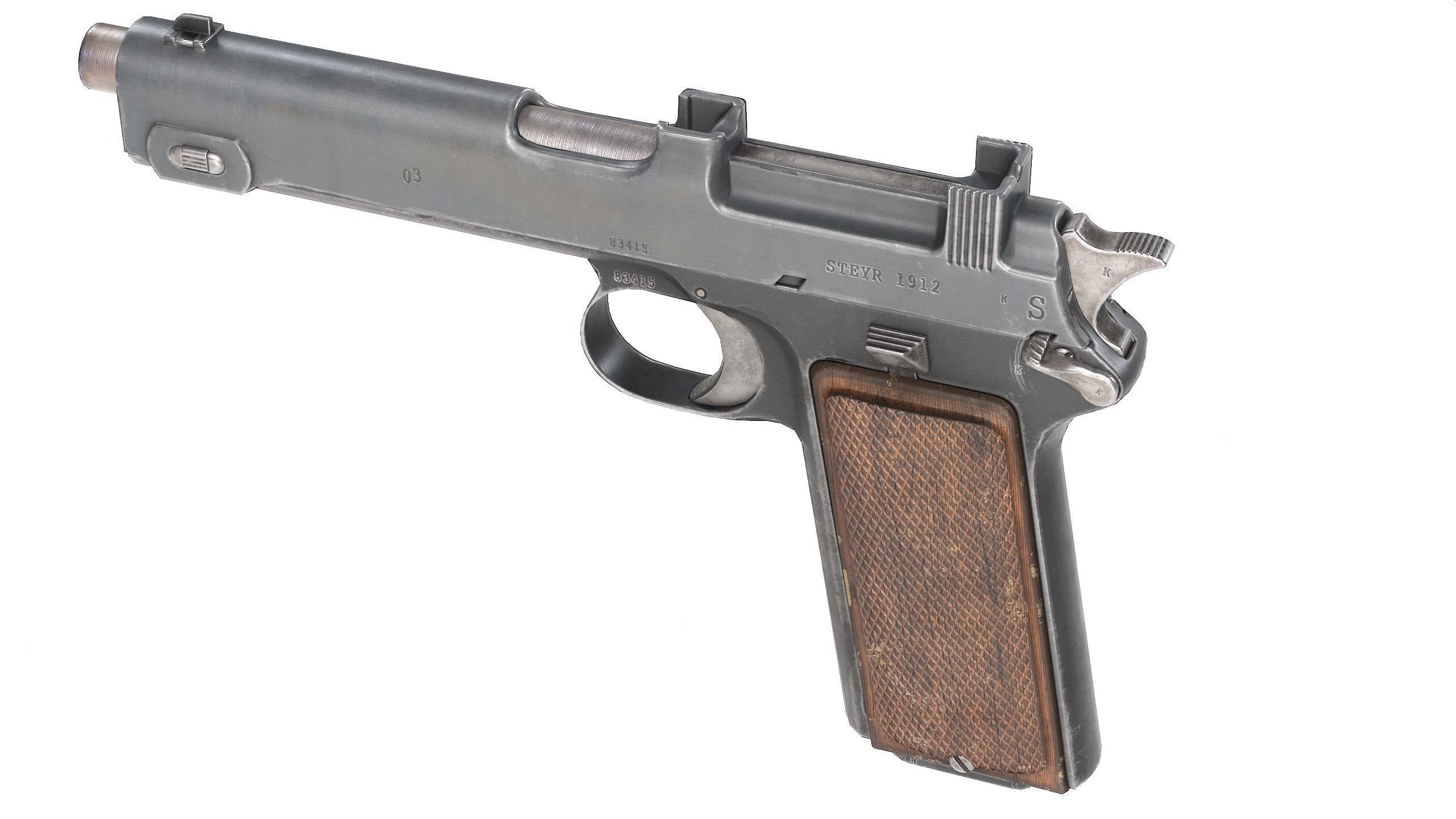 PBR Steyr M1912 Low-poly 3D model_2