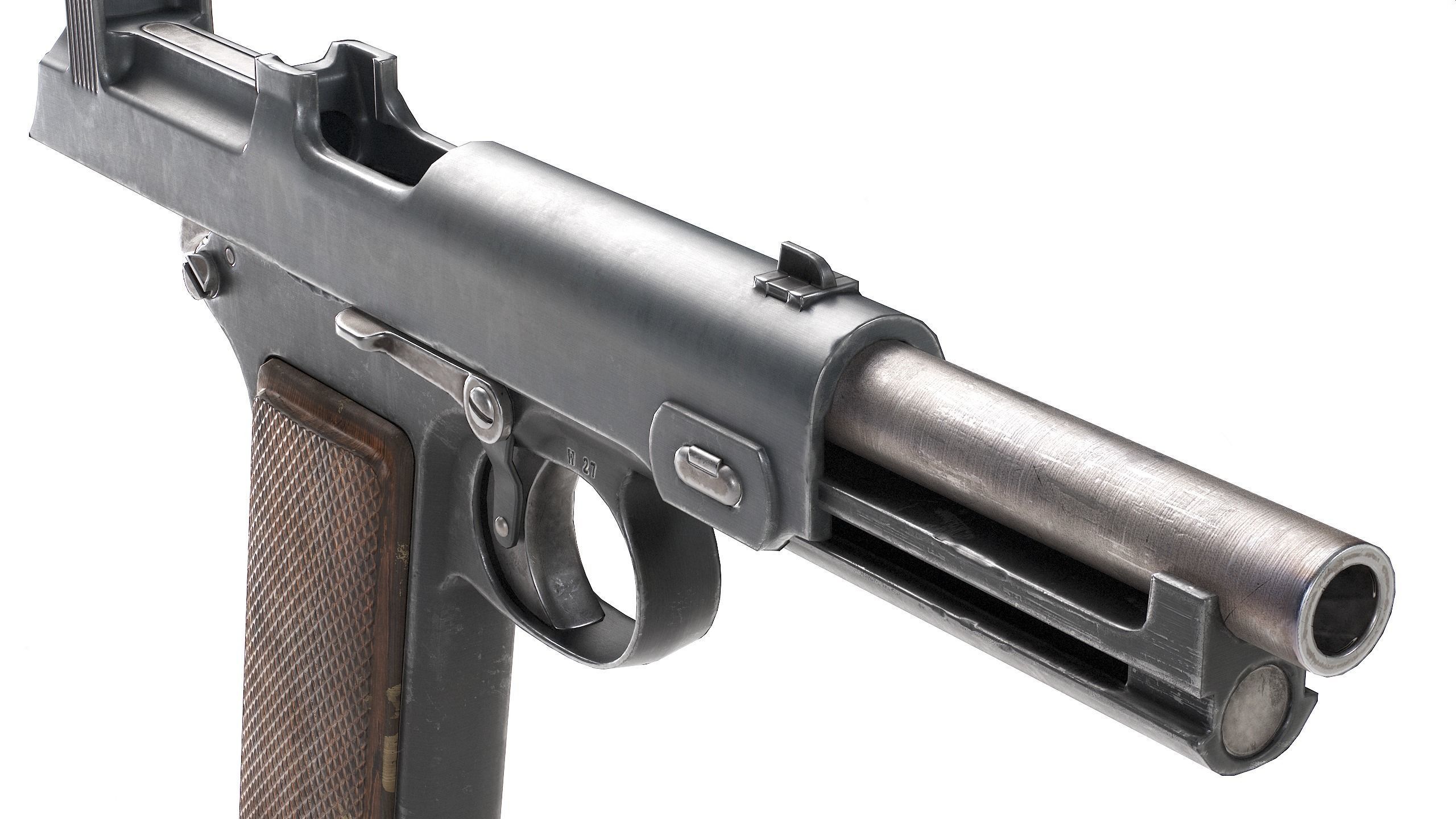 PBR Steyr M1912 Low-poly 3D model_5