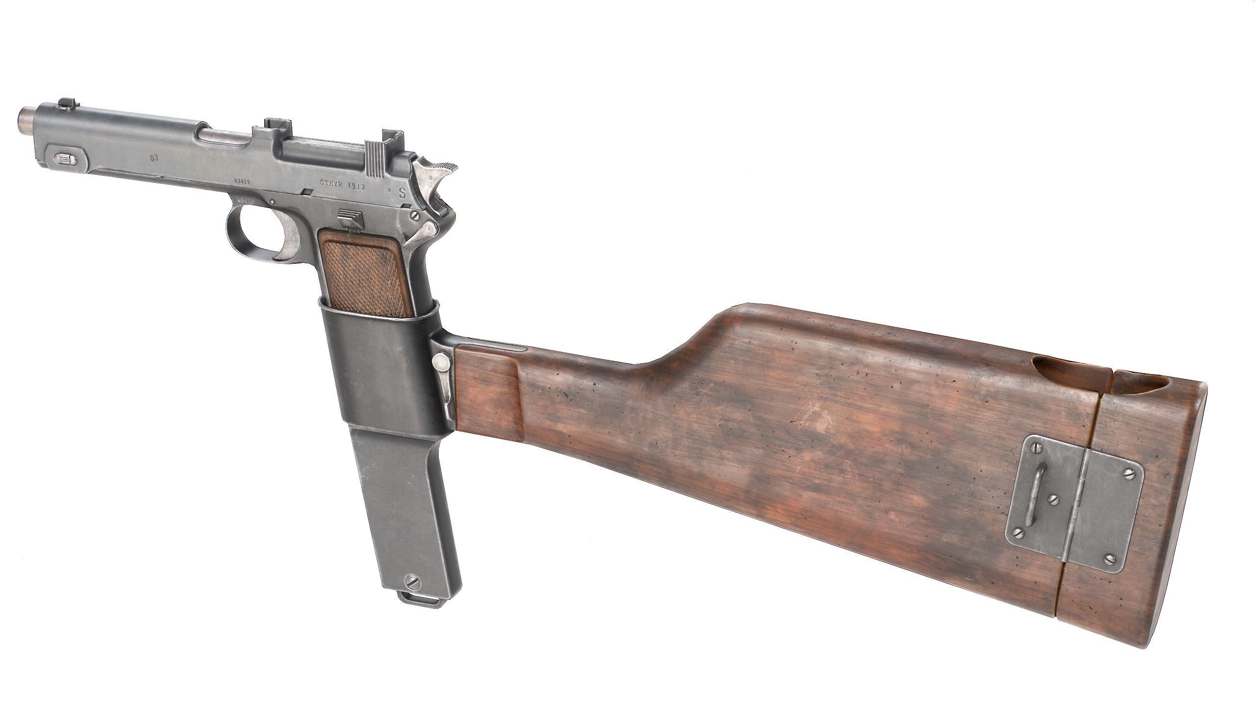 PBR Steyr M1912 Low-poly 3D model_8