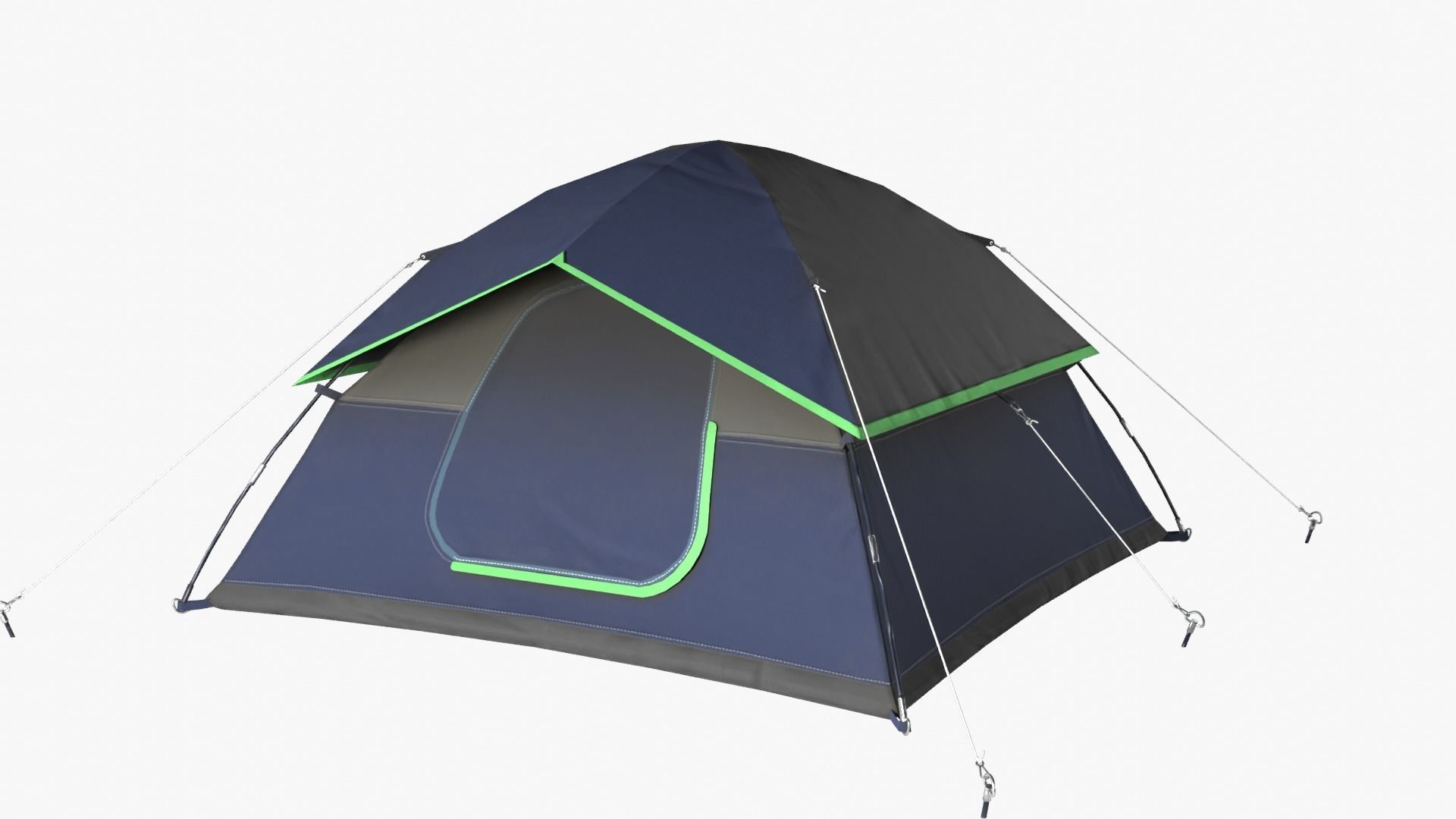 Camping Tent Low-poly 3D model_2