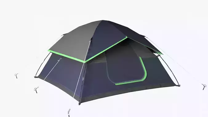 Camping Tent Low-poly 3D model
