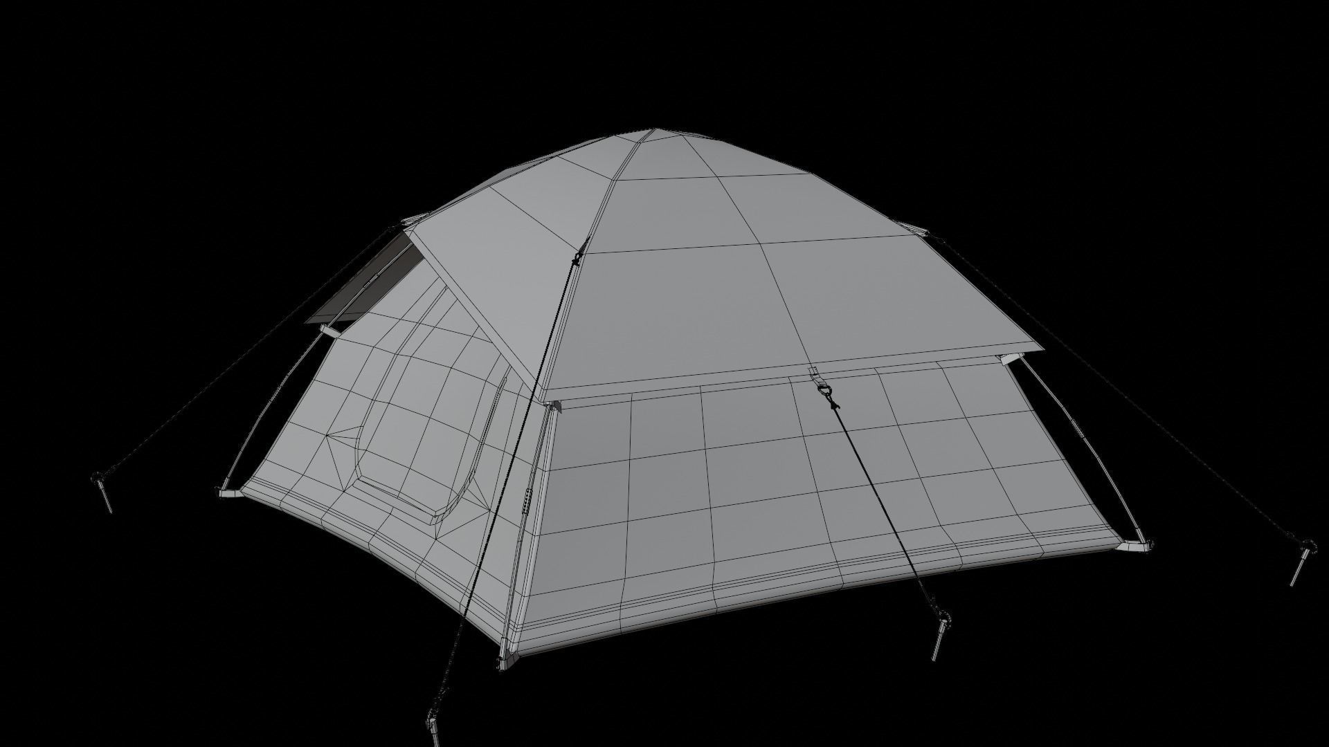Camping Tent Low-poly 3D model_14