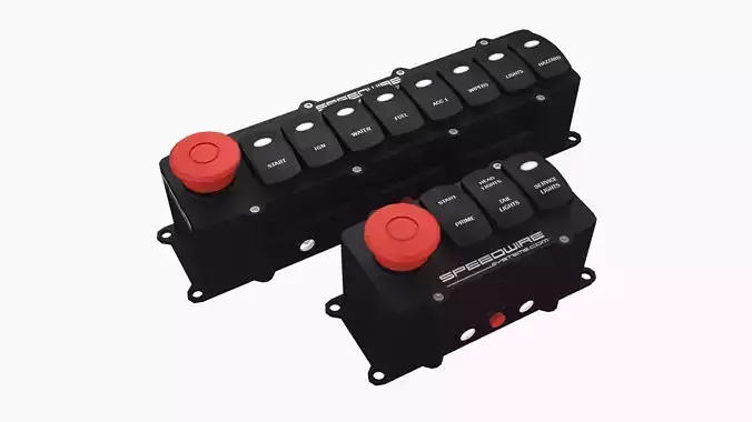 Speedwire switch panels bundle Low-poly 3D model