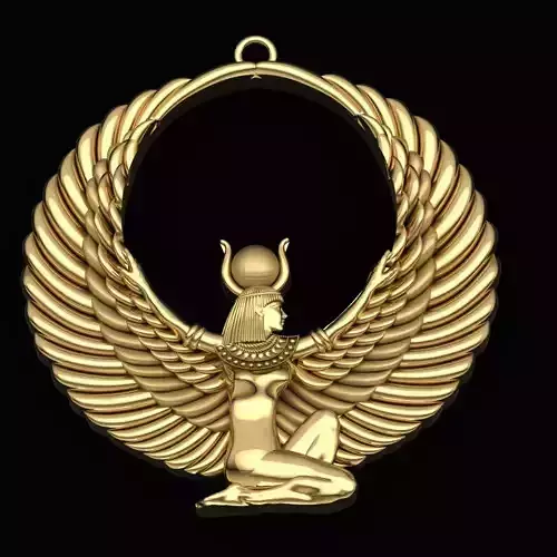  Pharaonic Queen Isis winged 3D print model