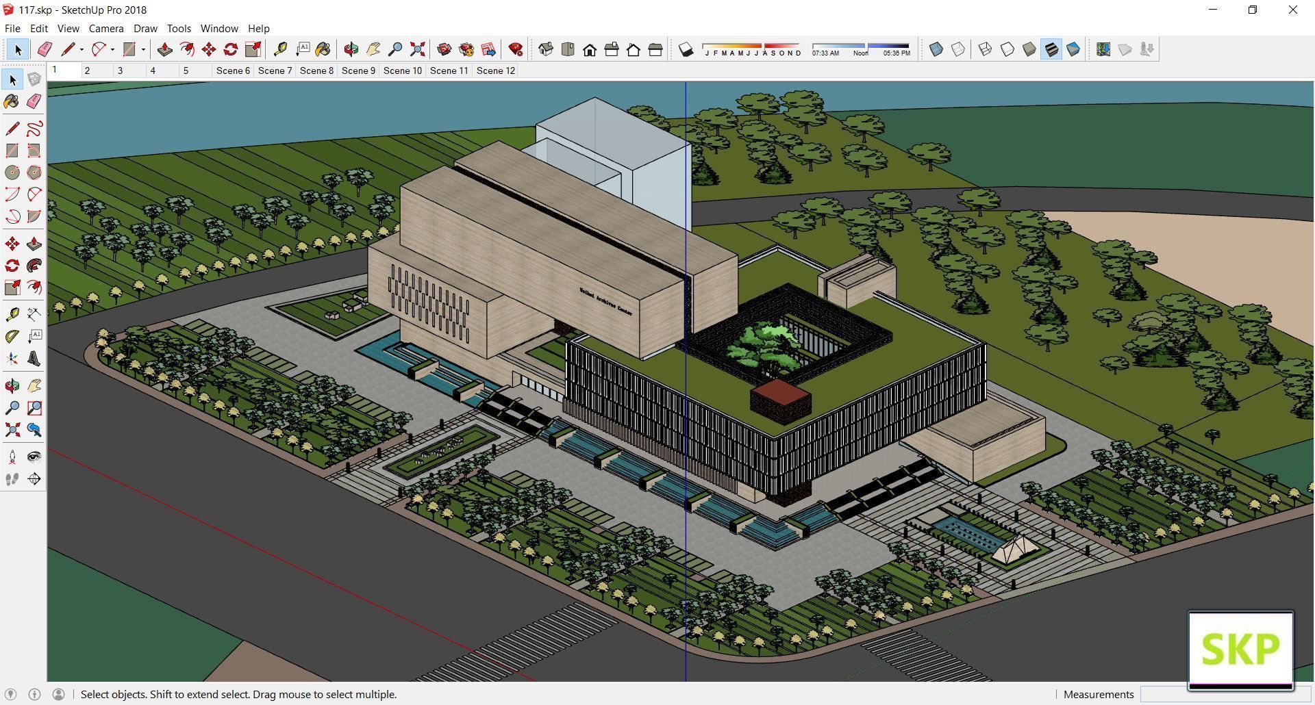 Sketchup Cultral Center 117 3D model_1