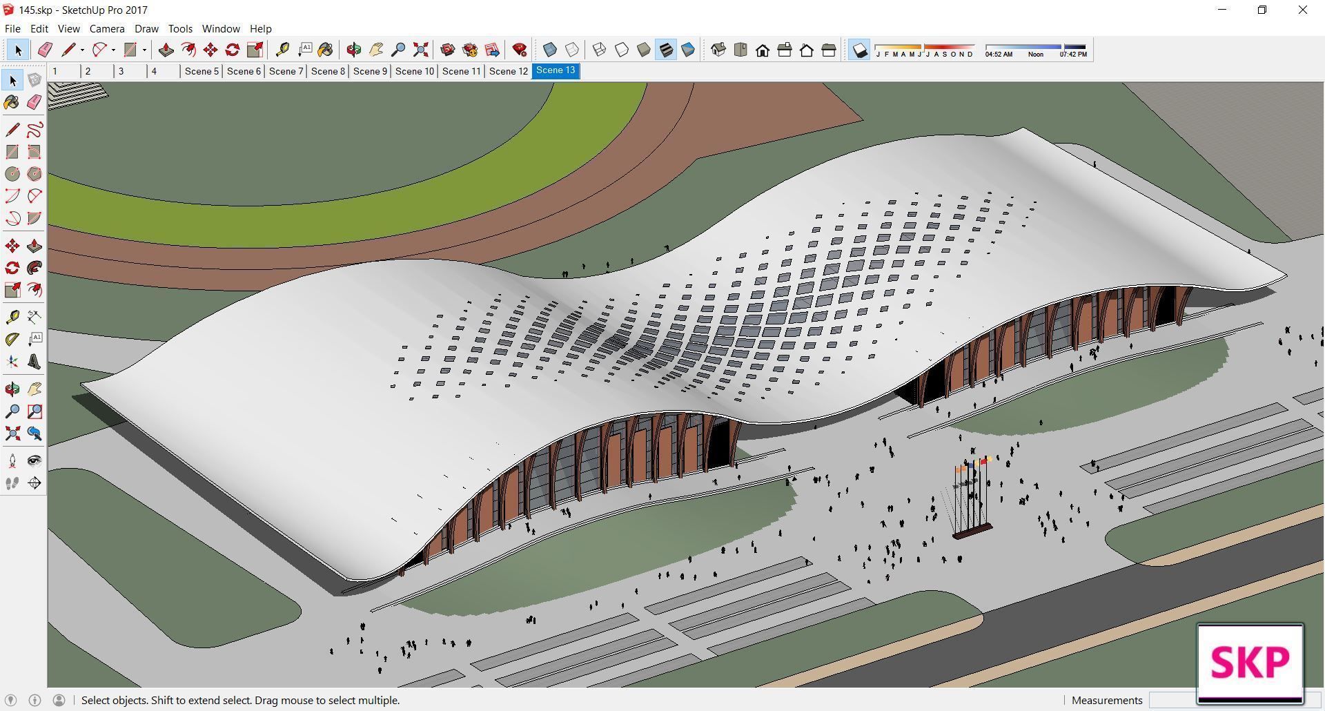 Sketchup Cultral Center 145 3D model_11
