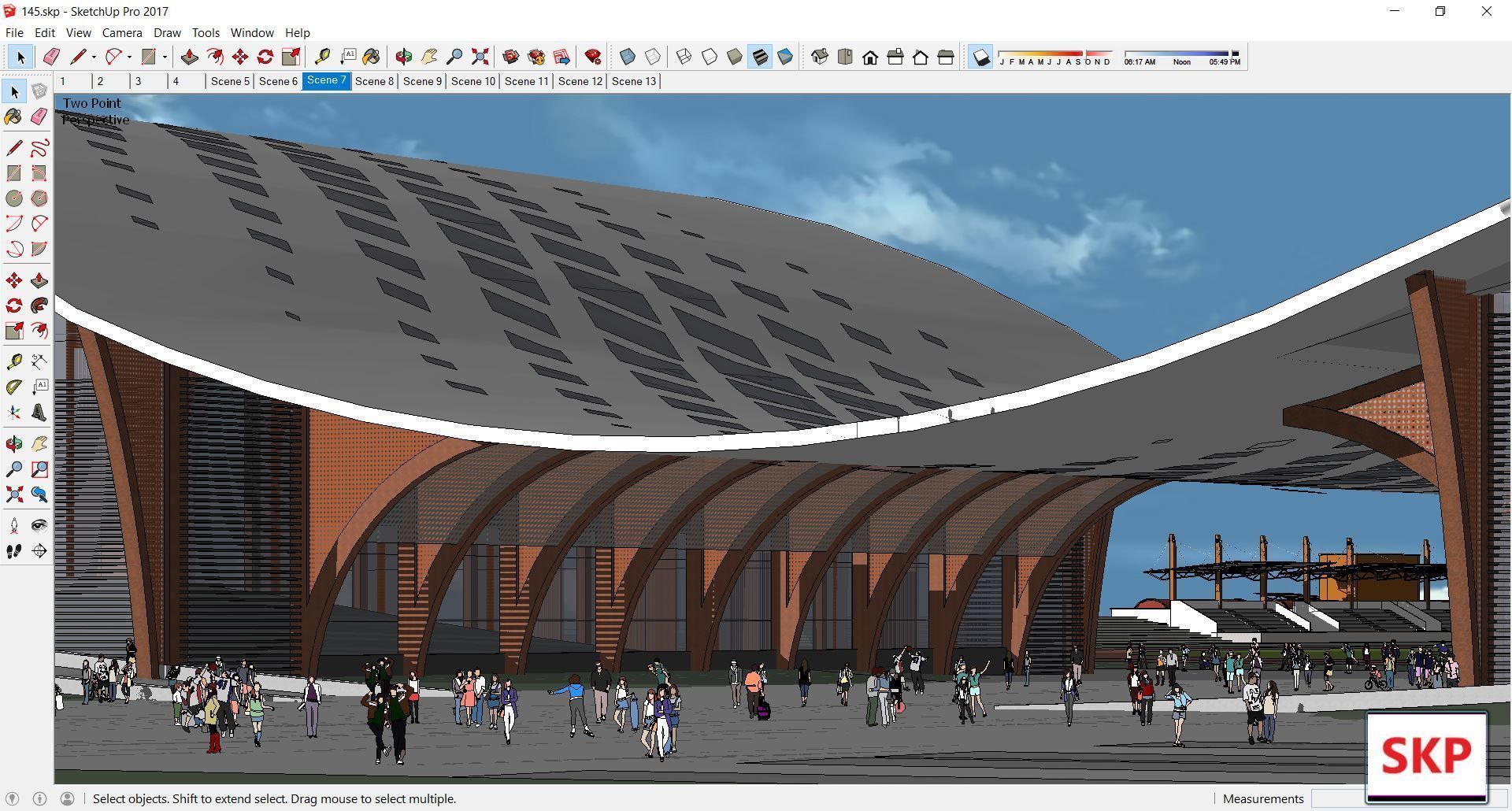 Sketchup Cultral Center 145 3D model_5