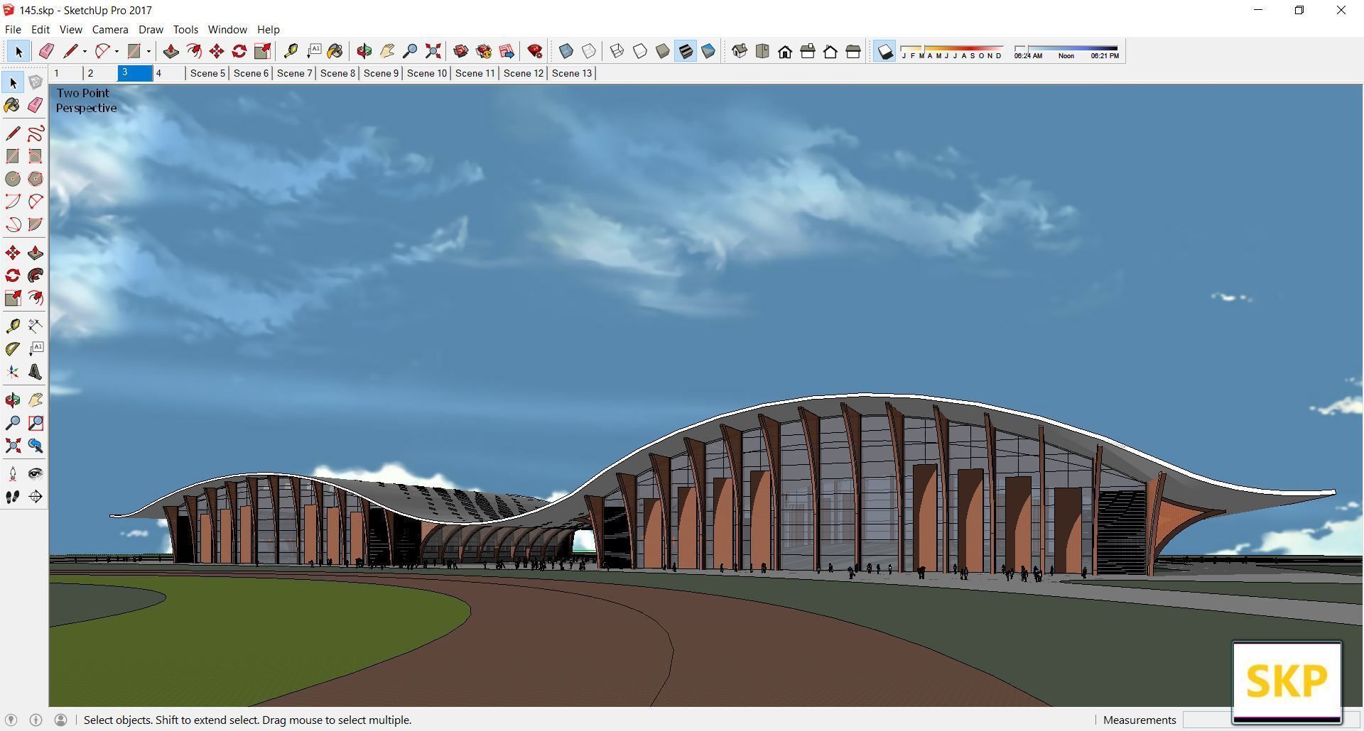 Sketchup Cultral Center 145 3D model_2