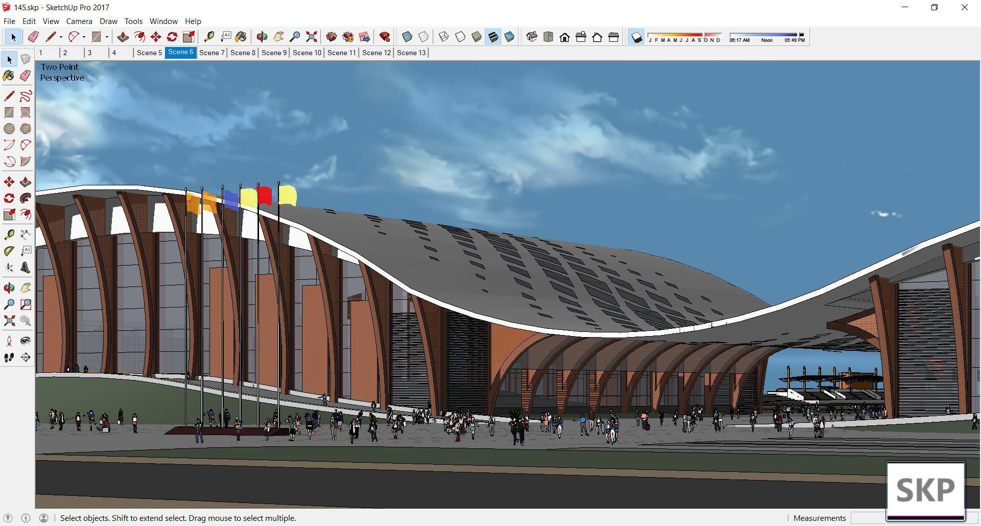 Sketchup Cultral Center 145 3D model_1