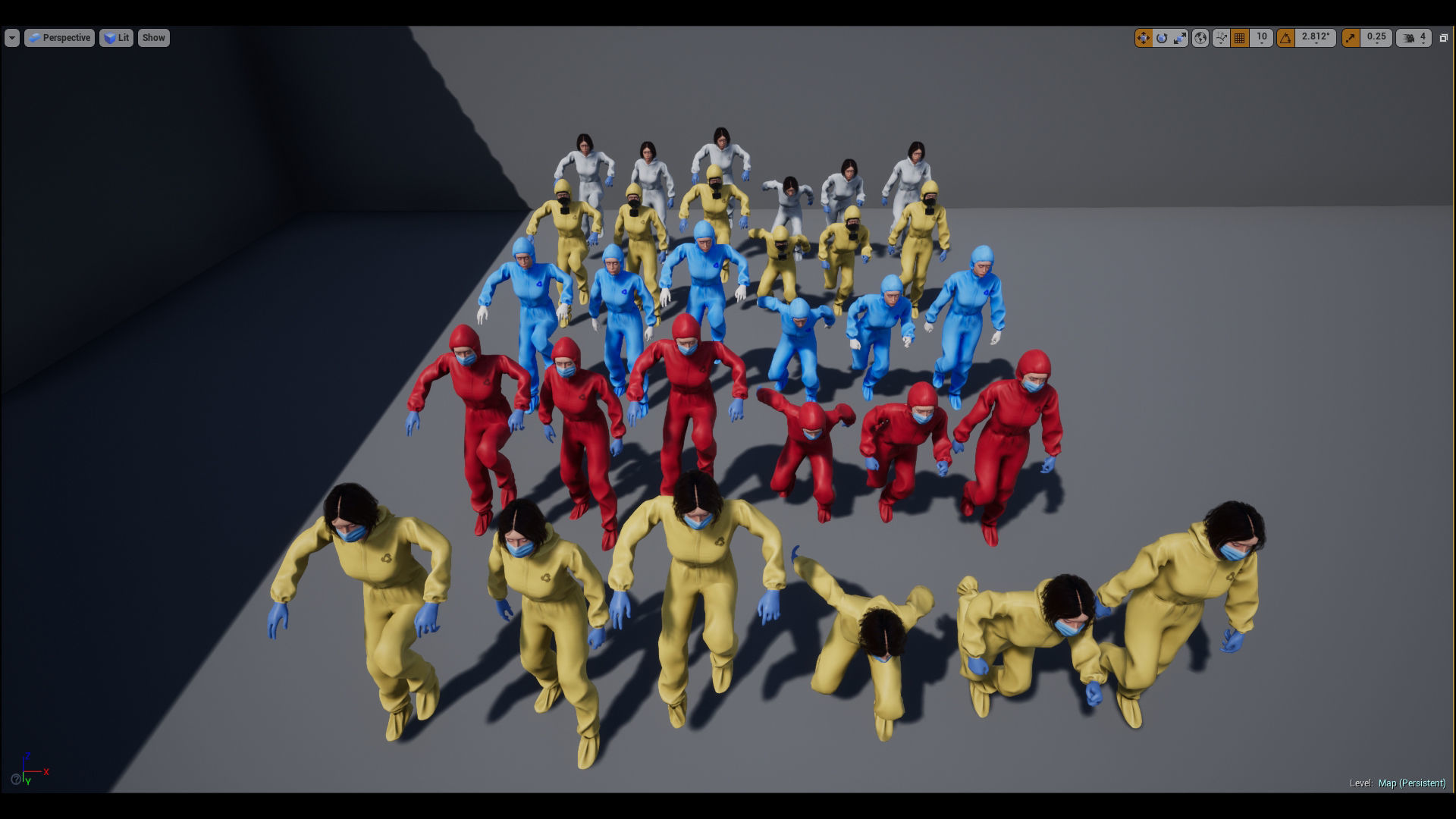 Female In Protective Suit Low-poly 3D model_12