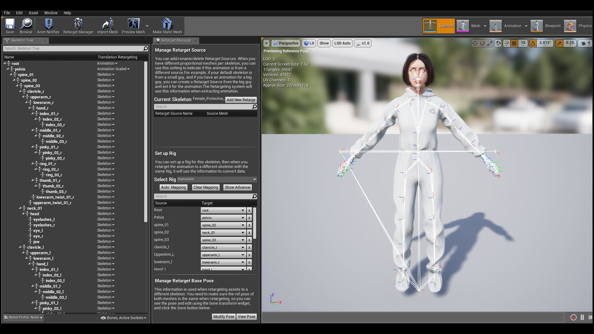 Female In Protective Suit Low-poly 3D model_13