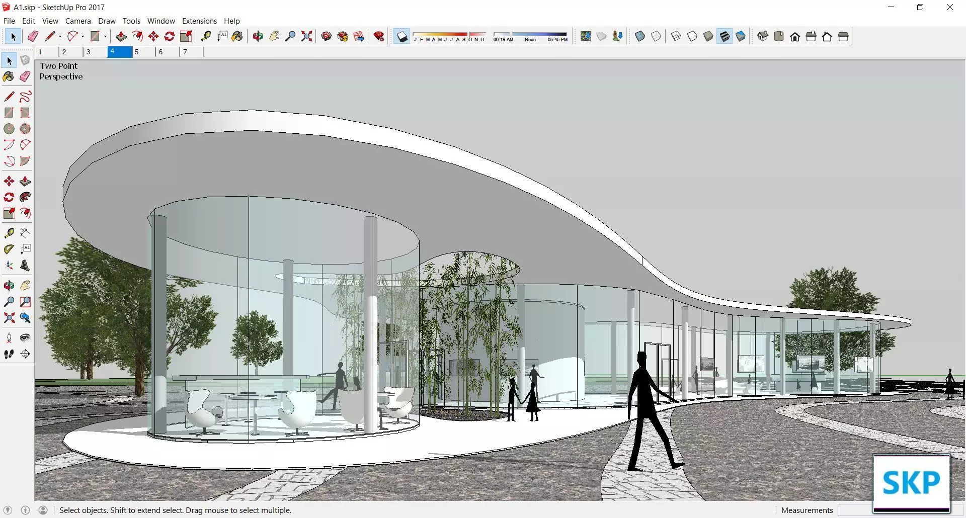 Sketchup Cultral Center A1 3D model_0