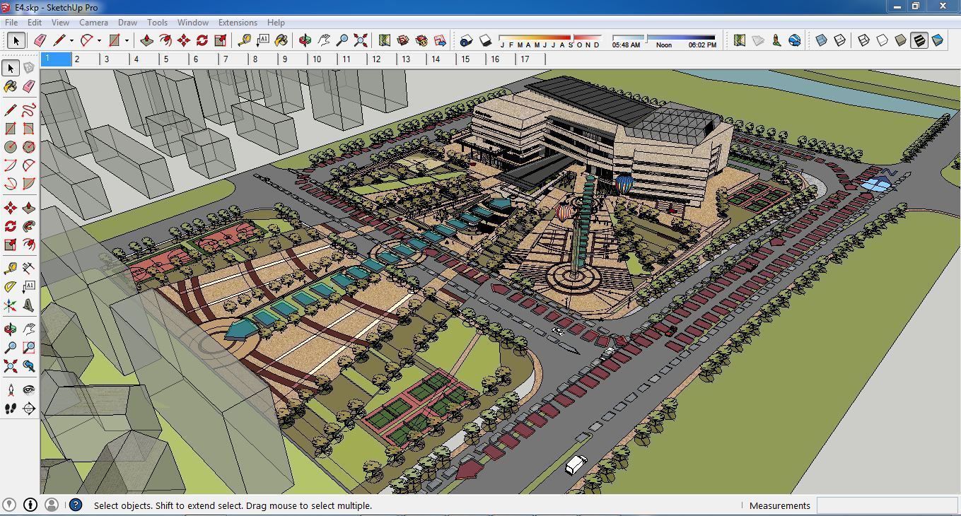 Sketchup Cultral Center E4 3D model_1
