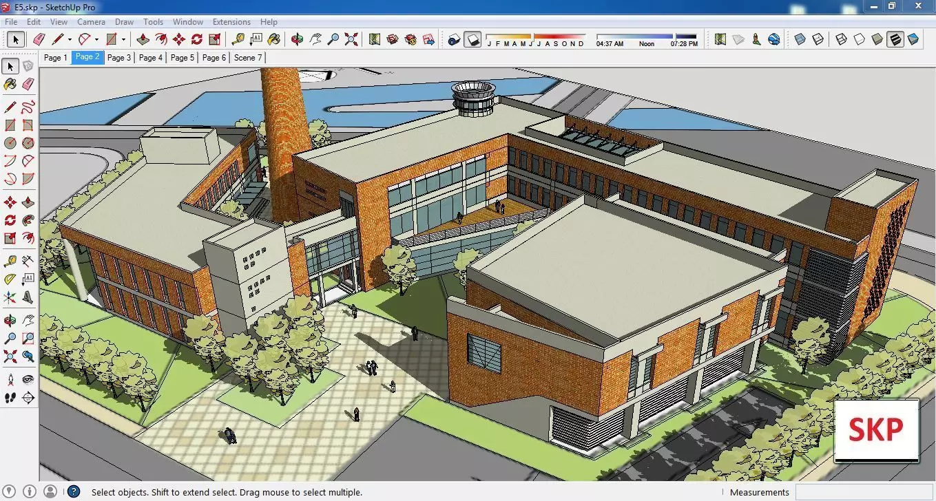 Sketchup Cultral Center E5 3D model_0