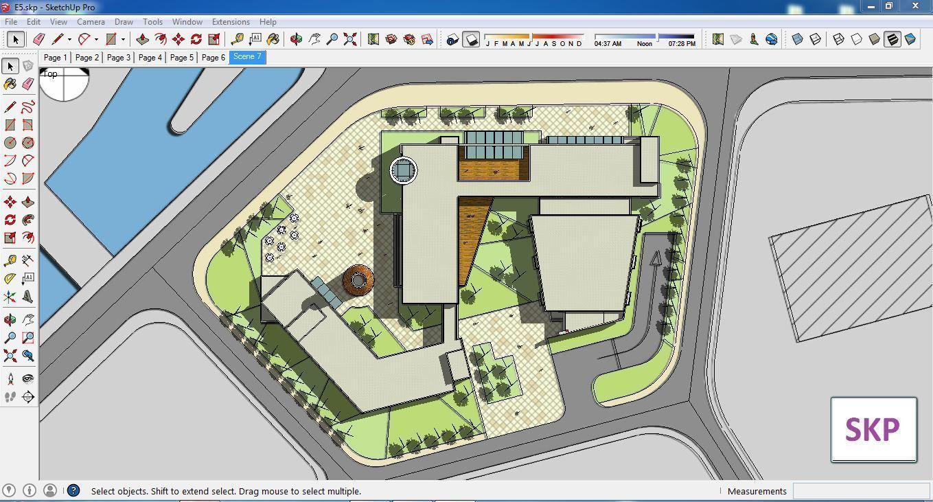 Sketchup Cultral Center E5 3D model_4