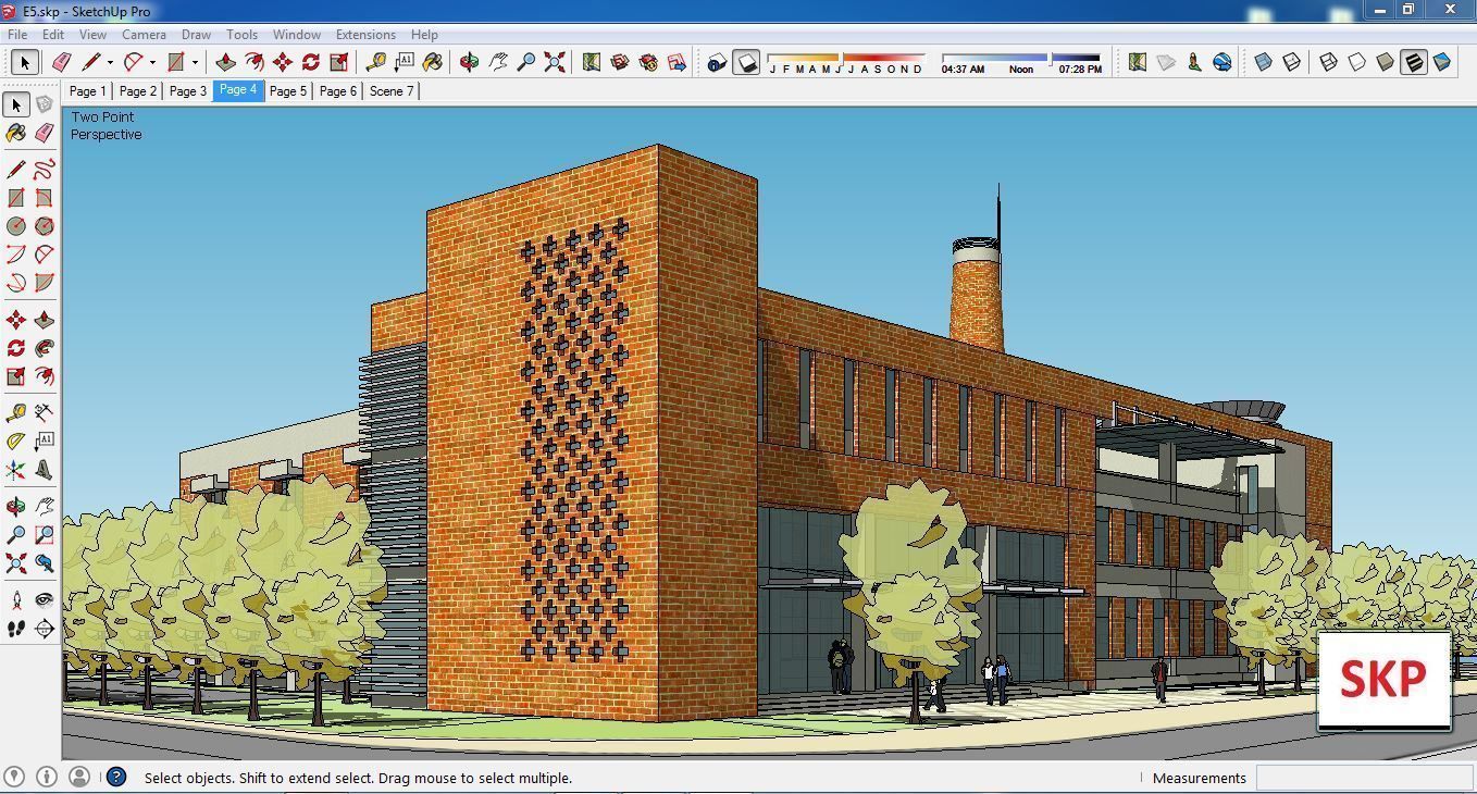 Sketchup Cultral Center E5 3D model_3