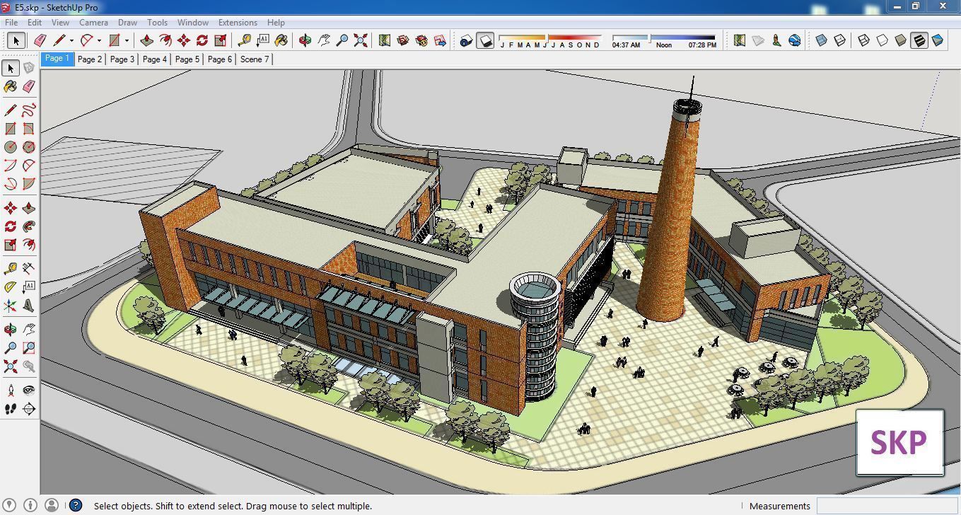 Sketchup Cultral Center E5 3D model_2