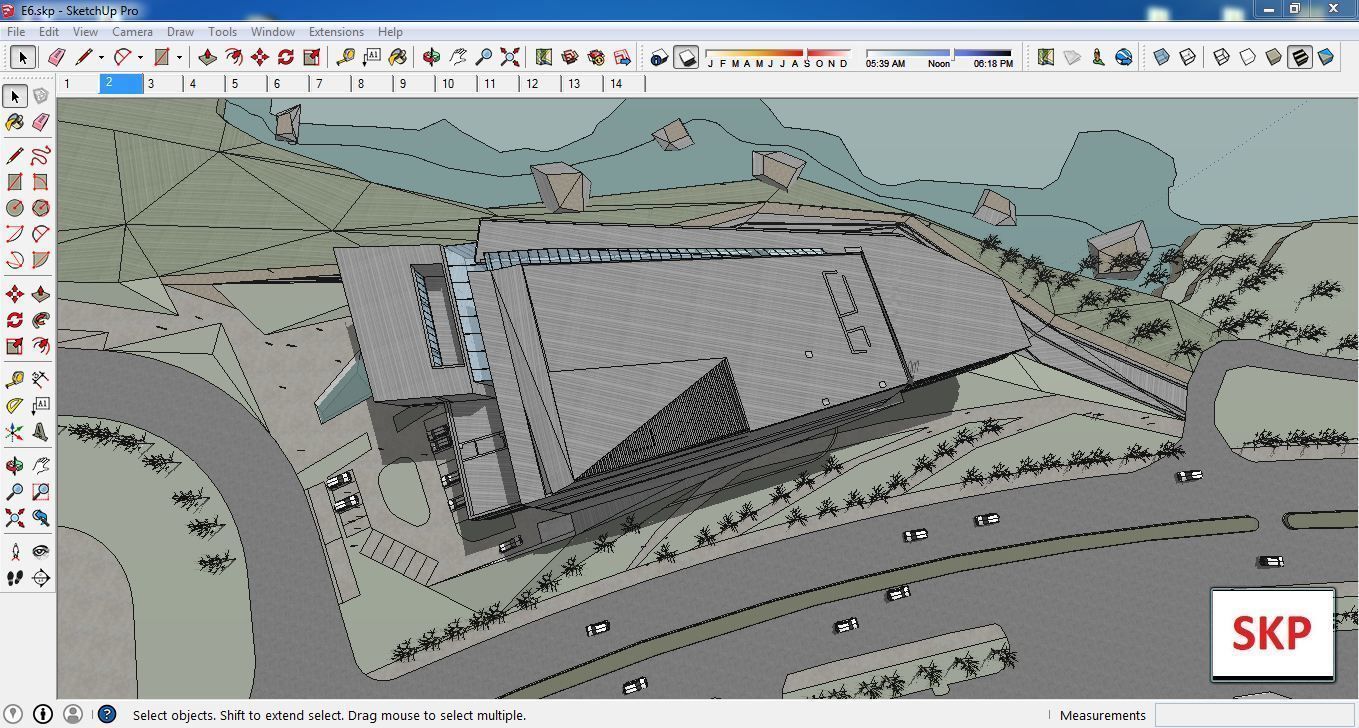 Sketchup Cultral Center E6 3D model_2