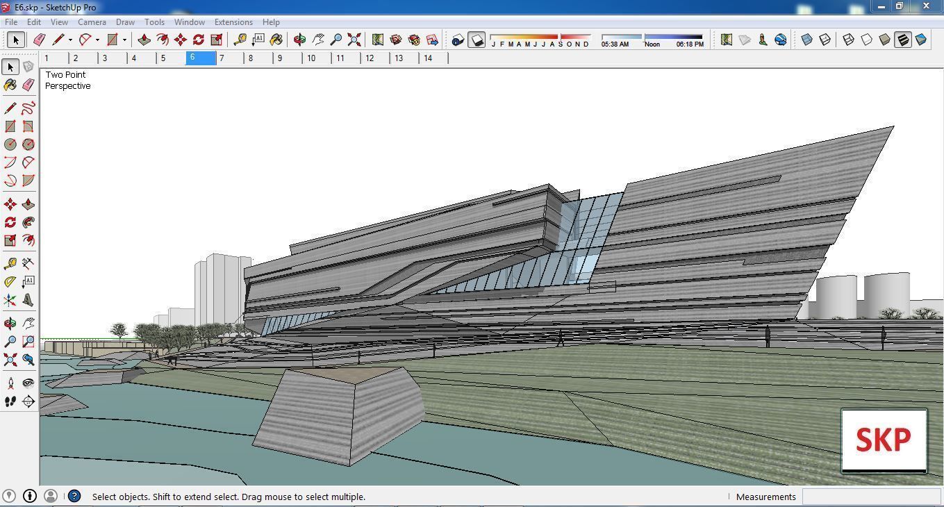 Sketchup Cultral Center E6 3D model_3