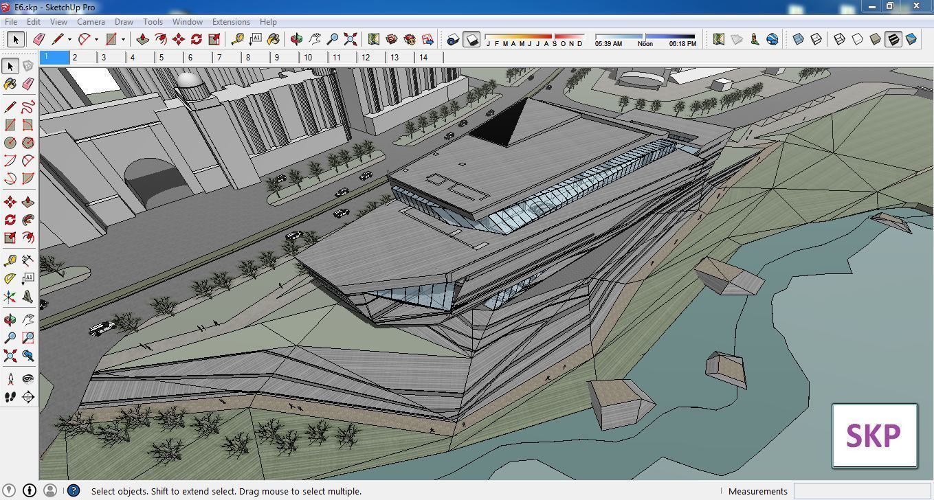 Sketchup Cultral Center E6 3D model_1
