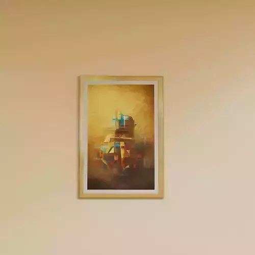 Framed Artwork Abstract Geometric 1