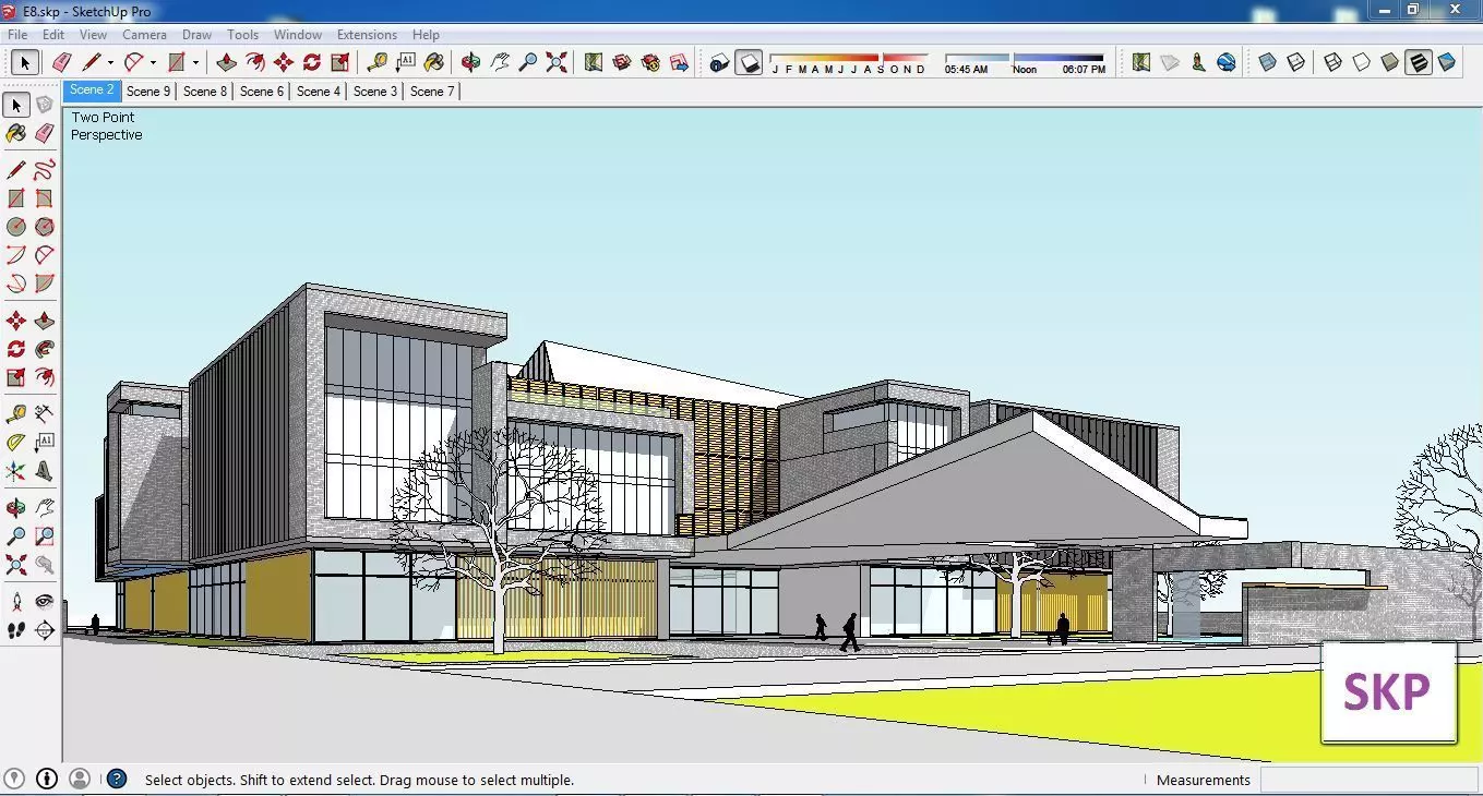 Sketchup Cultral Center E8 3D model_0
