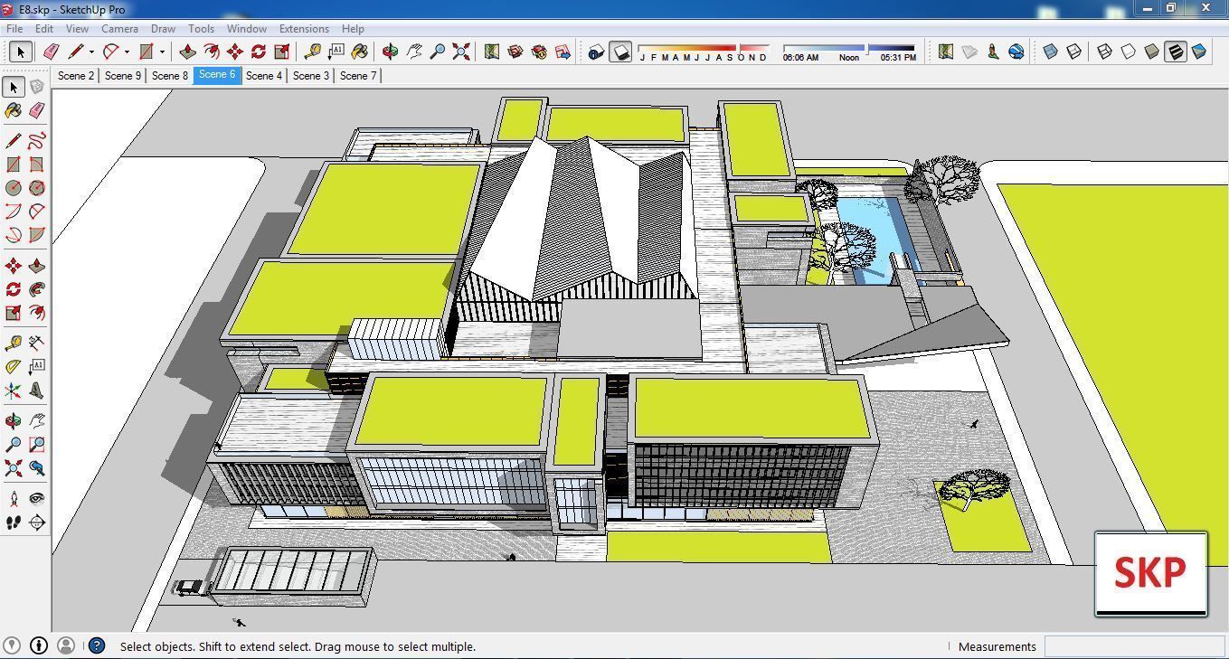 Sketchup Cultral Center E8 3D model_1