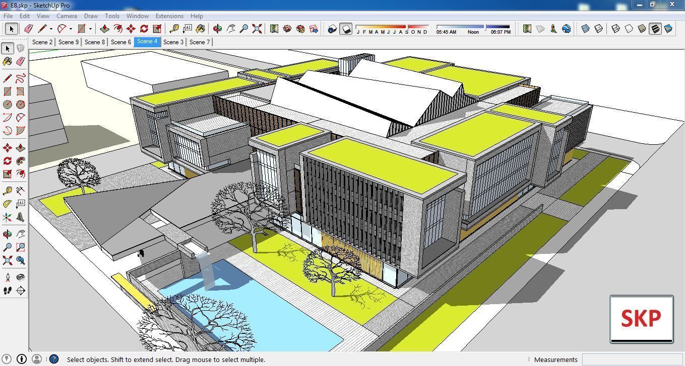 Sketchup Cultral Center E8 3D model_2