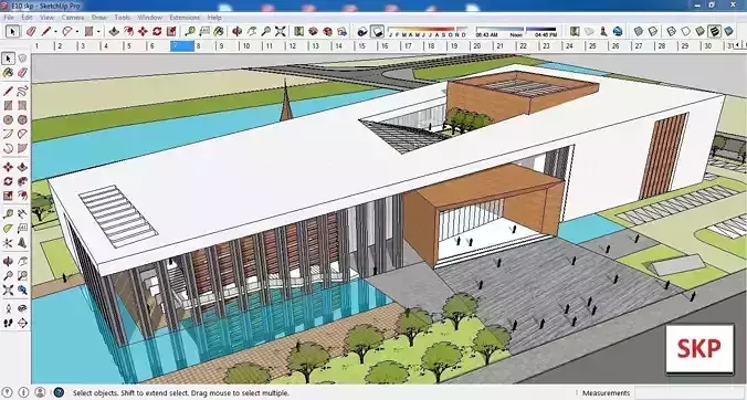 Sketchup Cultral Center E10 3D model