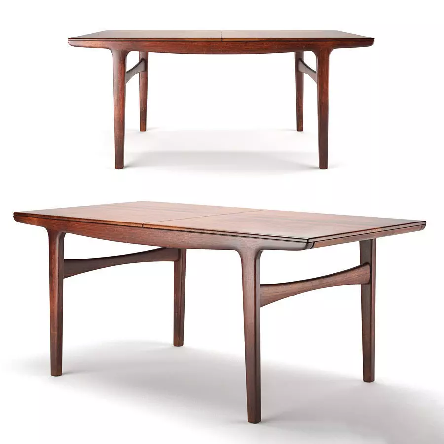 Dining Table Vintage Danish Teak Model 169 3D model_0