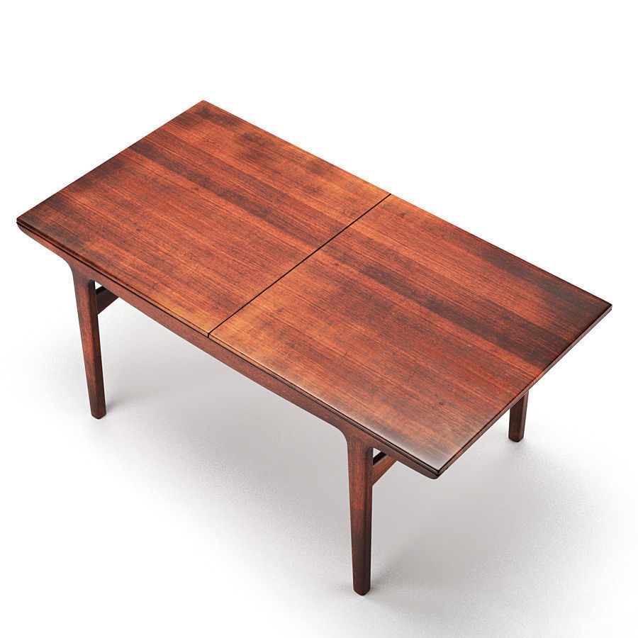 Dining Table Vintage Danish Teak Model 169 3D model_1