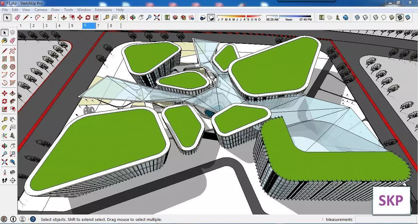 Sketchup Cultral Center F1 3D model_0