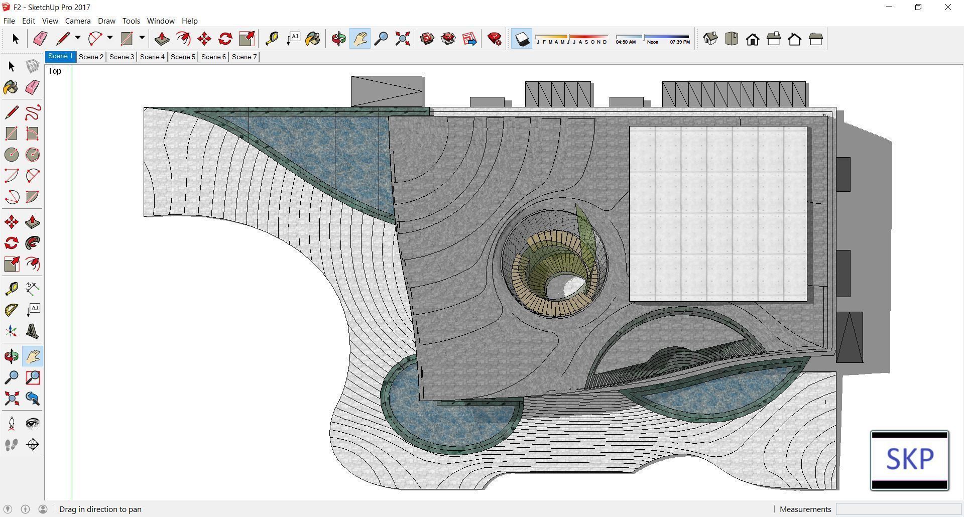 Sketchup Cultral Center F2 3D model_1