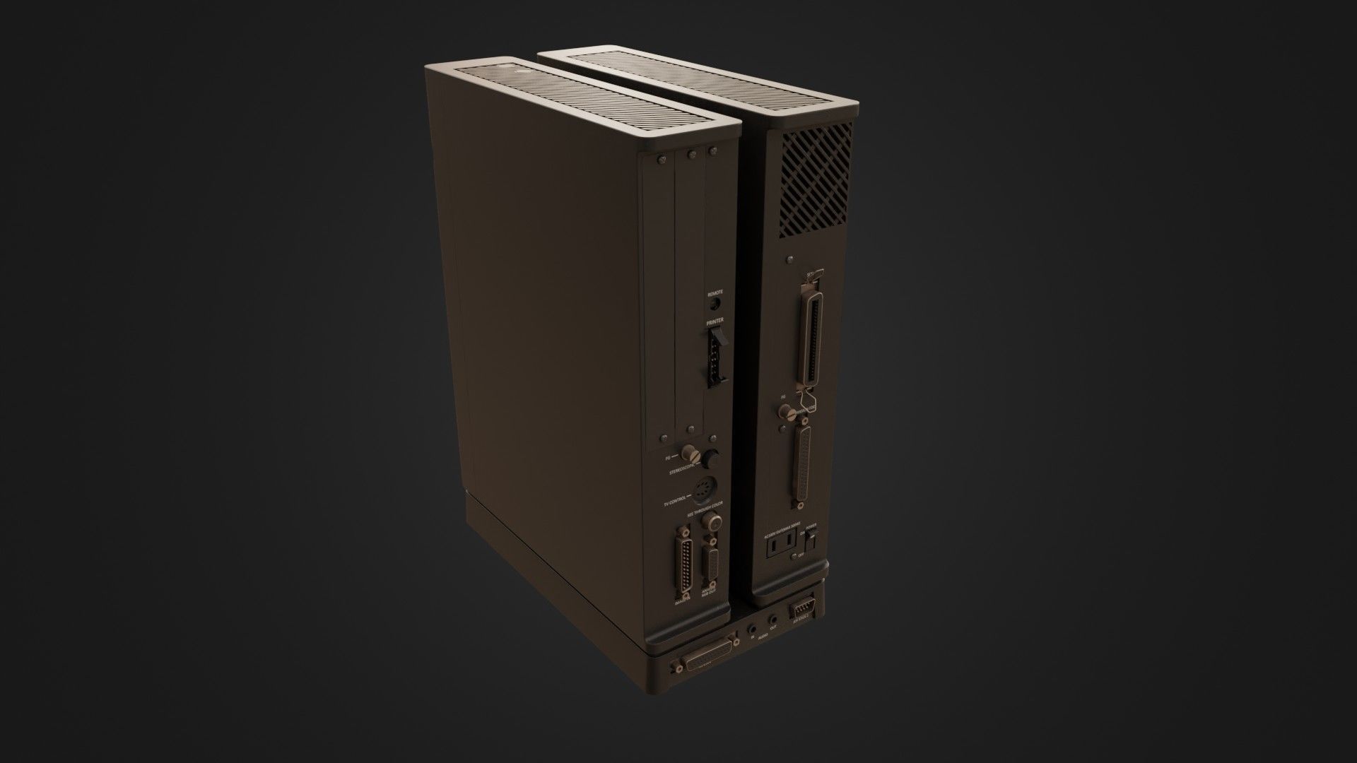 Sharp X68000 68K Home Computer Low-poly 3D model_26