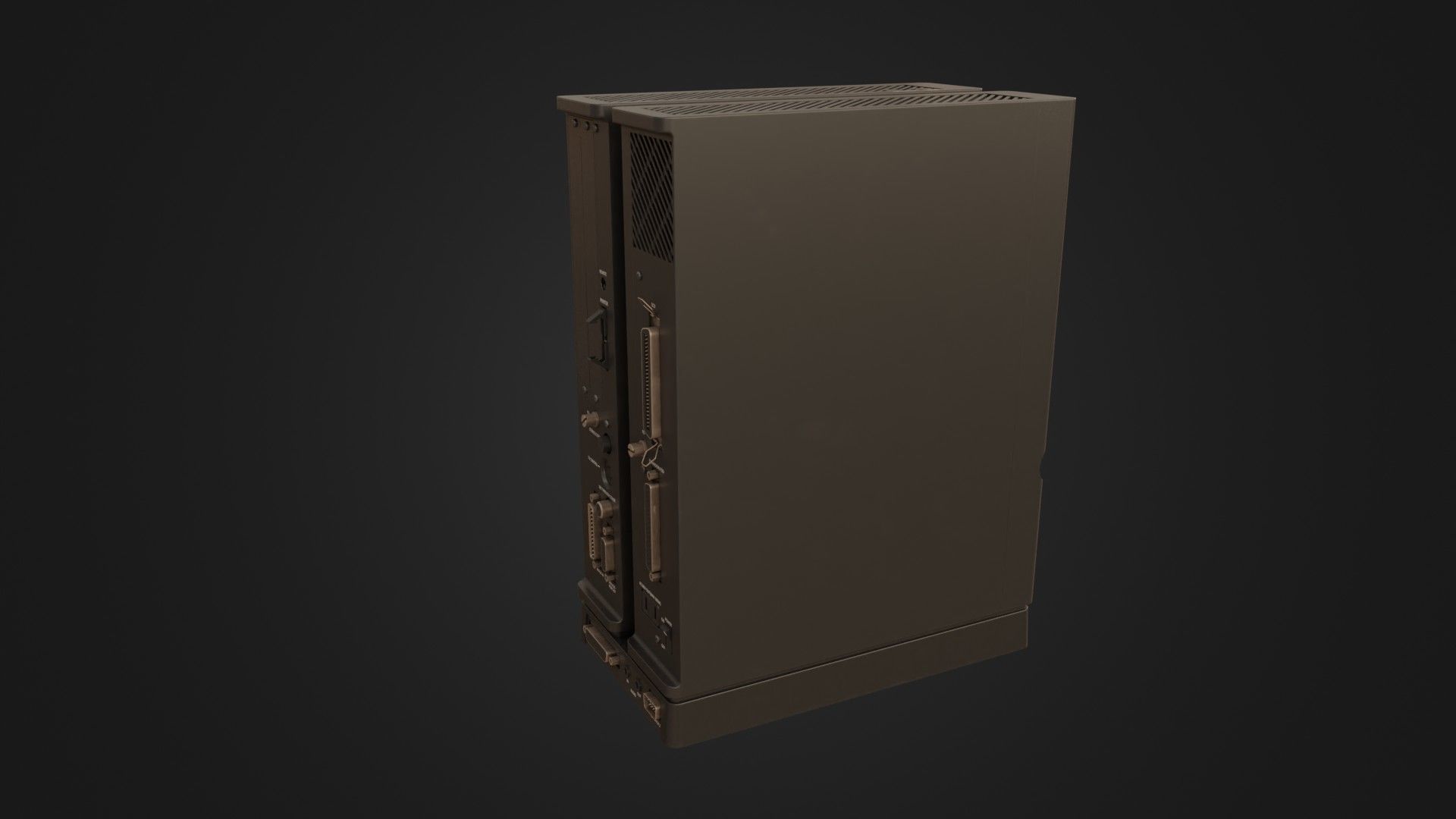 Sharp X68000 68K Home Computer Low-poly 3D model_16