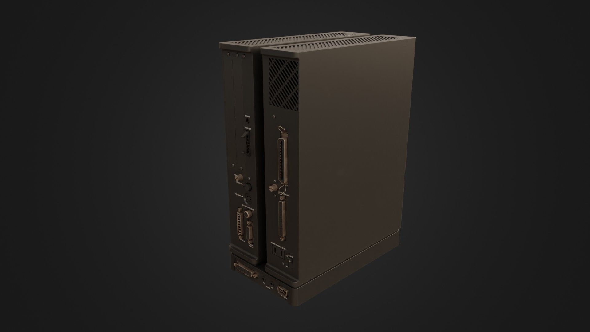 Sharp X68000 68K Home Computer Low-poly 3D model_1