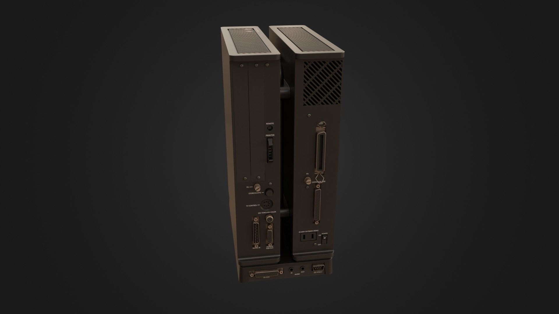 Sharp X68000 68K Home Computer Low-poly 3D model_23
