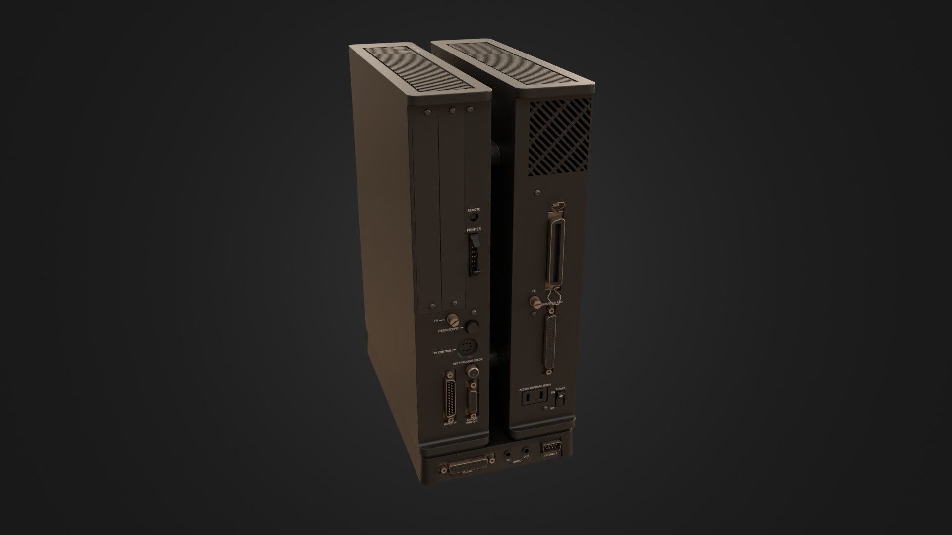 Sharp X68000 68K Home Computer Low-poly 3D model_24