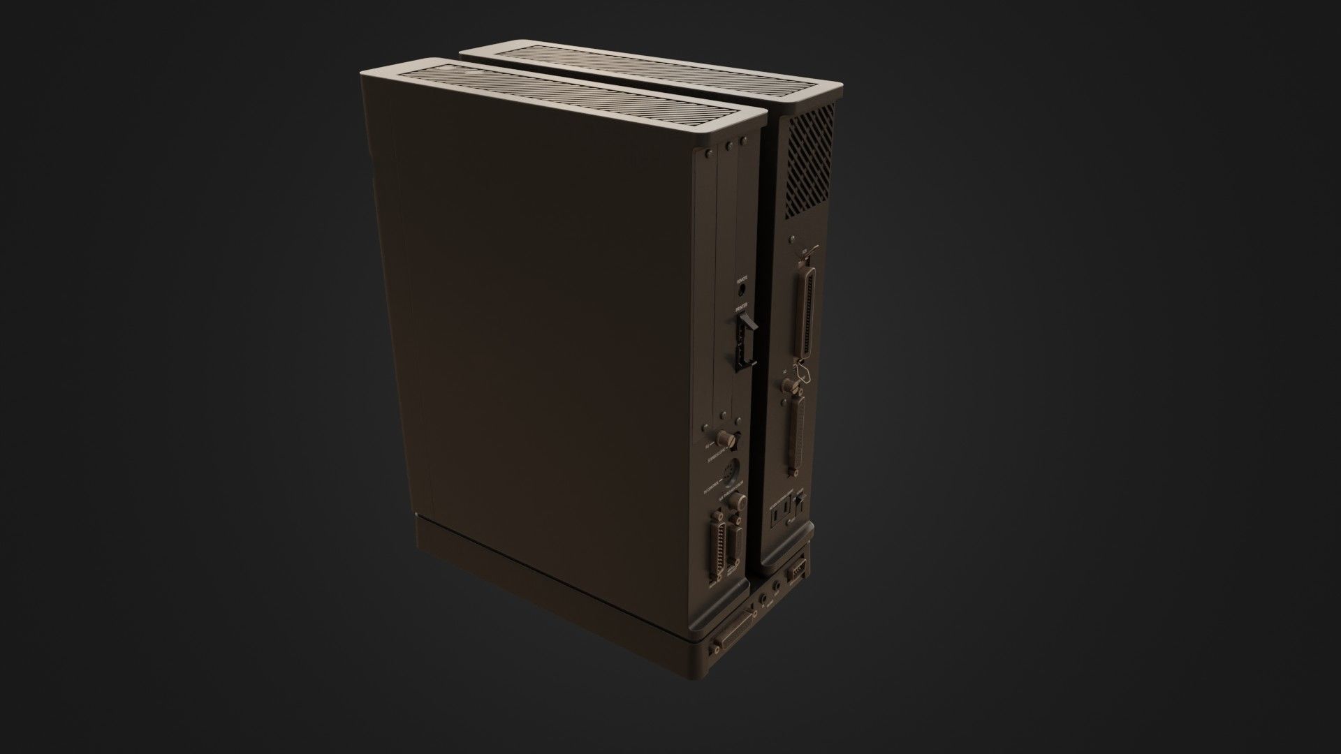 Sharp X68000 68K Home Computer Low-poly 3D model_28