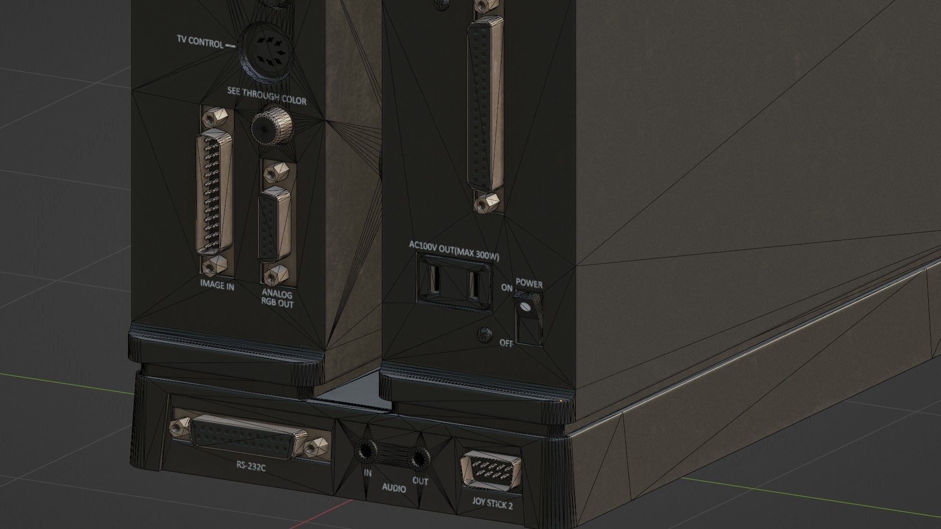 Sharp X68000 68K Home Computer Low-poly 3D model_2