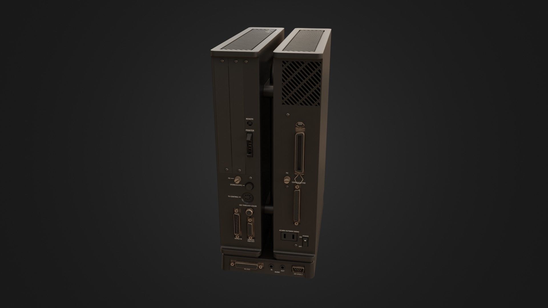 Sharp X68000 68K Home Computer Low-poly 3D model_21