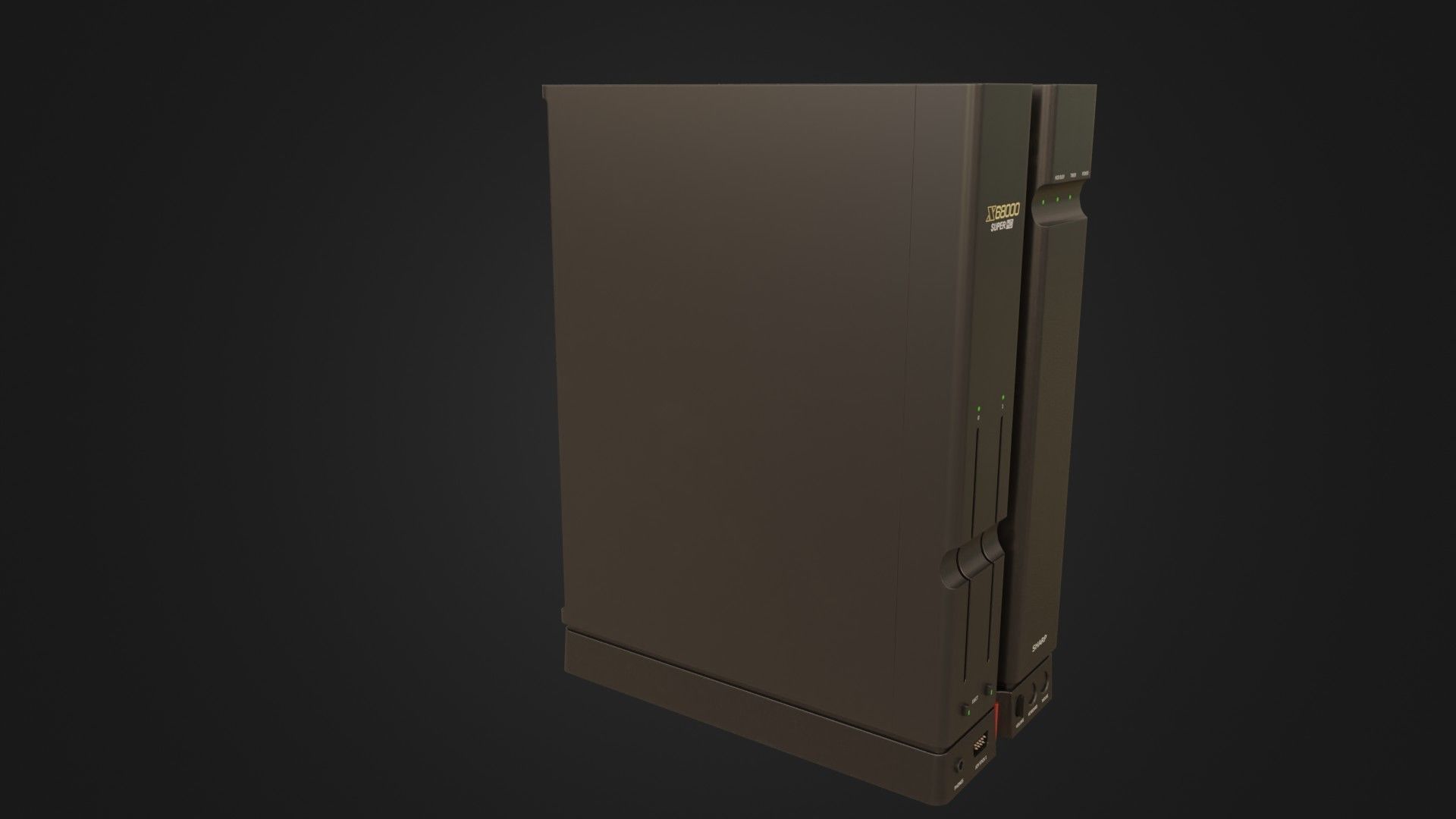 Sharp X68000 68K Home Computer Low-poly 3D model_9