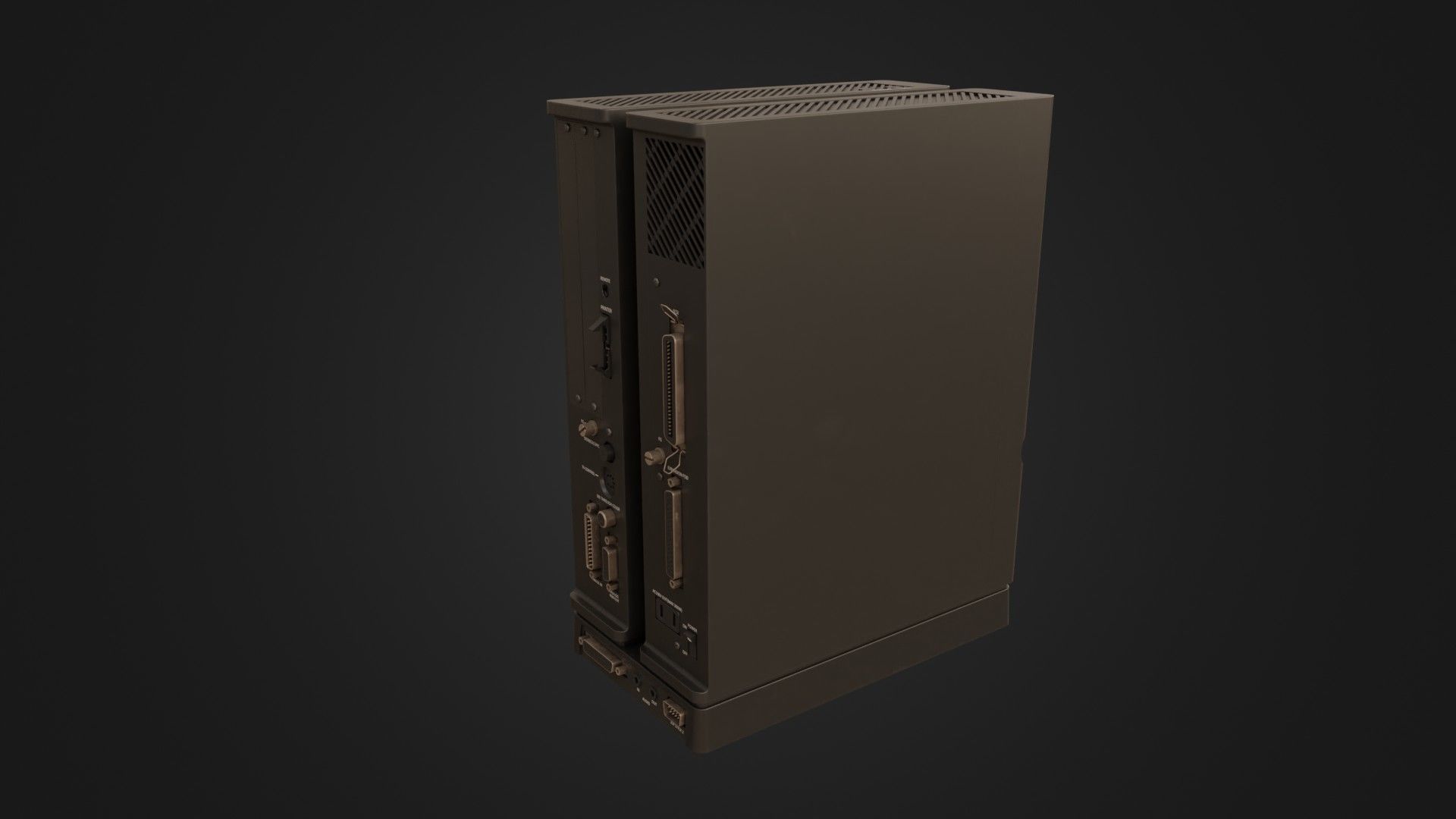 Sharp X68000 68K Home Computer Low-poly 3D model_17