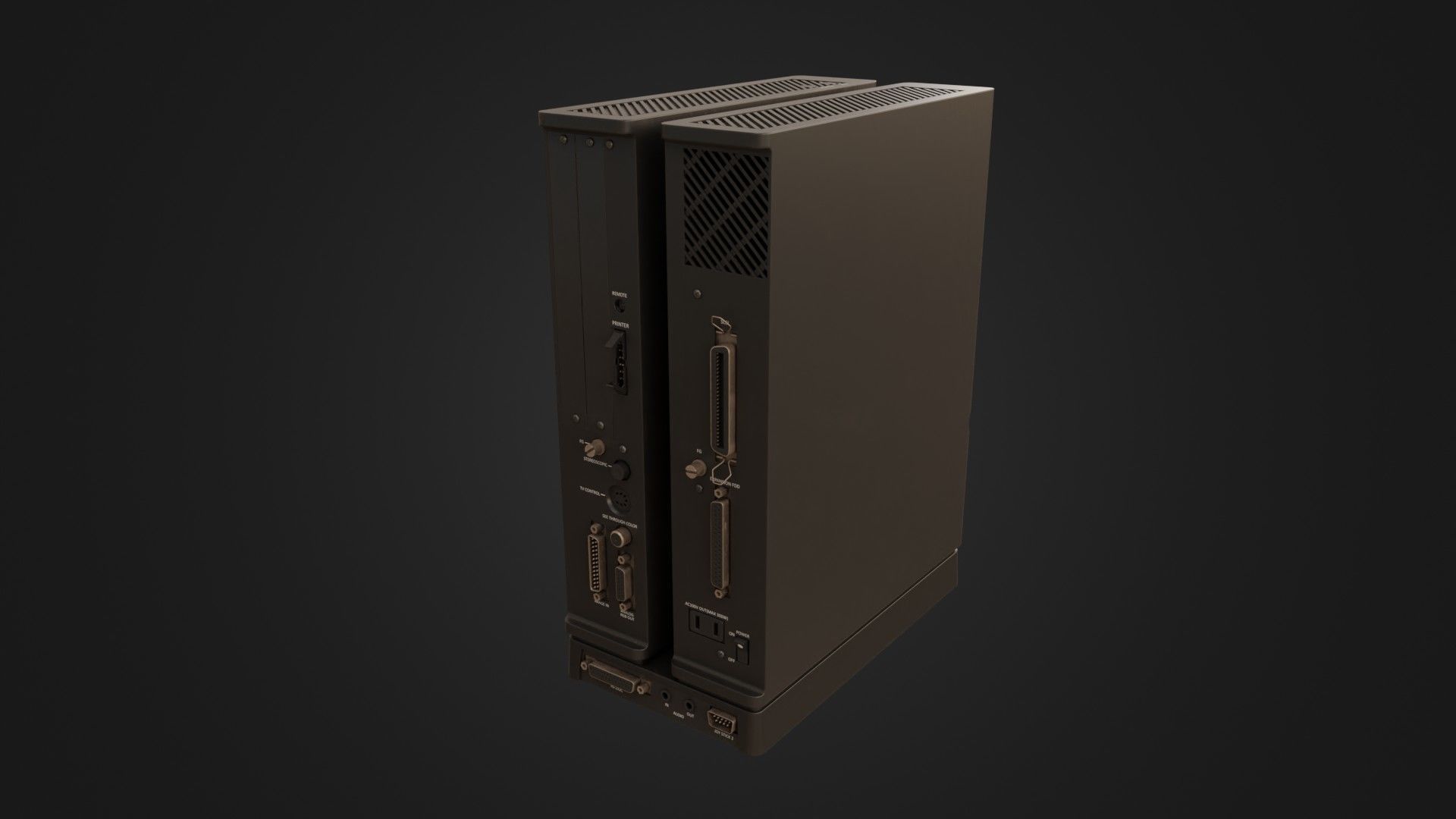 Sharp X68000 68K Home Computer Low-poly 3D model_18