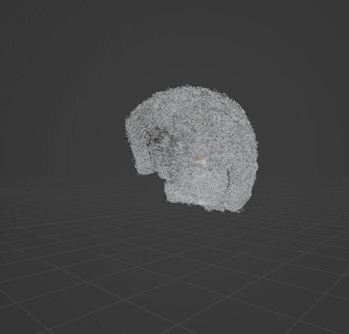 Black Small Afro 3D model_11