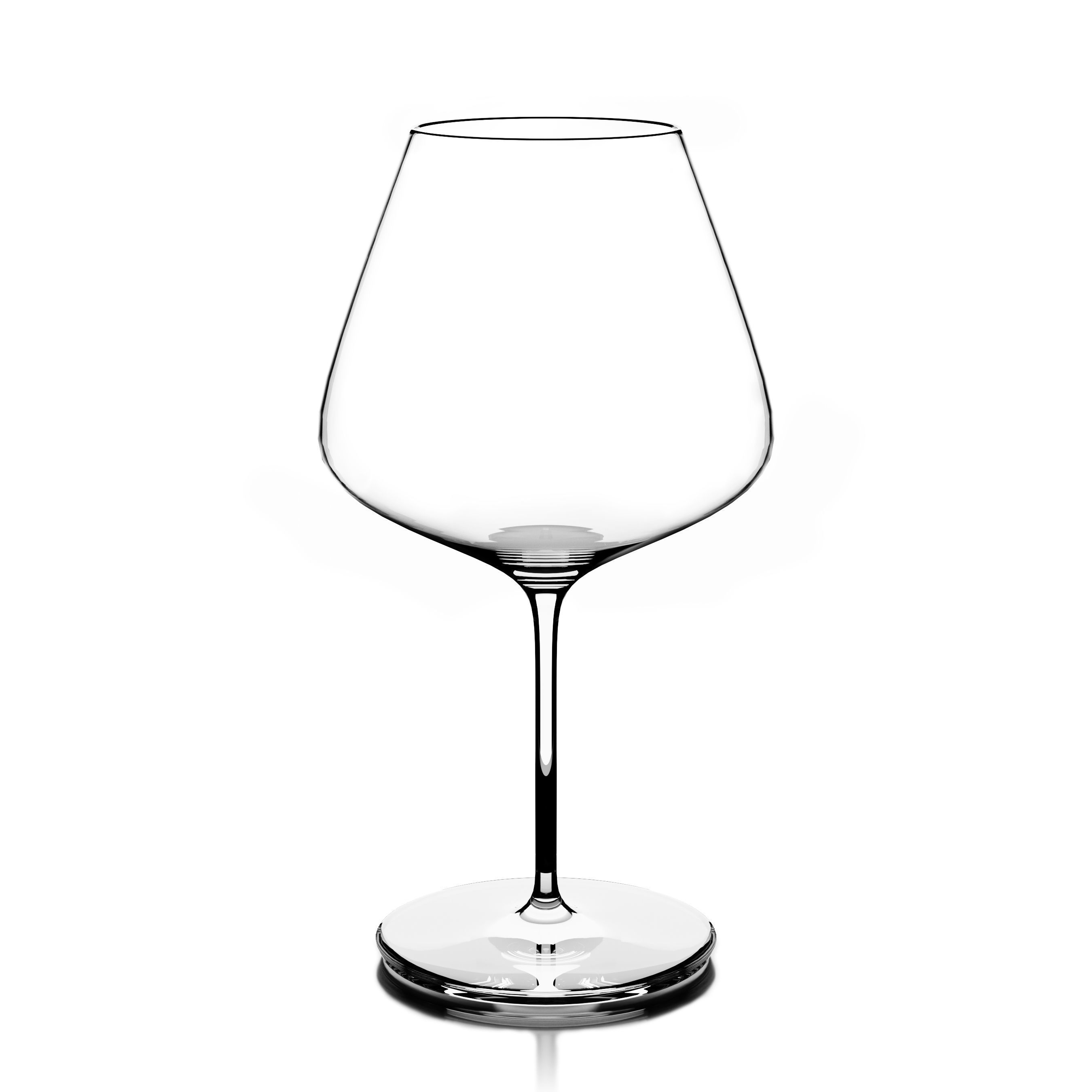 Wine Glasses Set 01 3D model_3